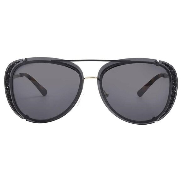 New Authentic Michael Kors Sicily Dark Grey Pilot Ladies Sunglasses MK1069 1014 - Picture 1 of 6